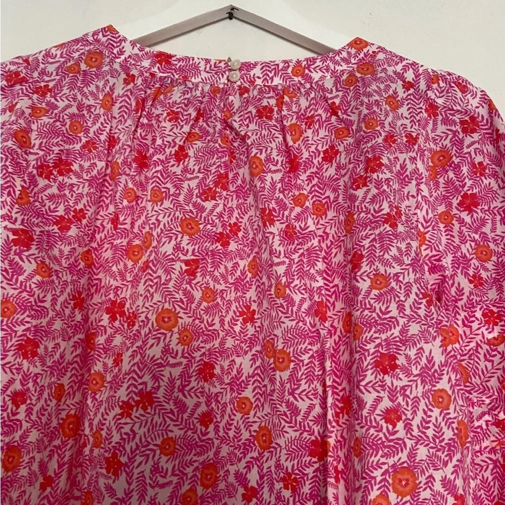 J. Crew Pink Floral Women's Top S - Picture 4 of 4